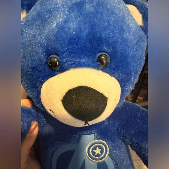 Build A Bear Marvel Captain America Plush Bear 17” Blue Avengers Stuffed Animal - Picture 5 of 9